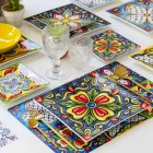 Gennemsigtige glasvandbriller med udskårne dekorationer 12 stykker - Rocca Viadurini