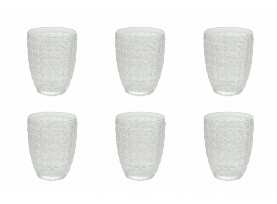 6 stykker, der serverer briller i gennemsigtigt glas til vand - optisk