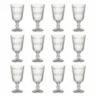 Gennemsigtig dekoreret glas vinglas 12 designbægre - marokkobisk Viadurini