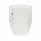 Moderne farvet glas dekoreret briller, der serverer vand 6 stykker - blanding Viadurini