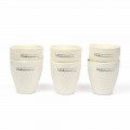 Luksus design hvide porcelænsbriller 6 unikke stykker - Arcireale