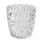 Dekoreret gennemsigtigt glas, moderne vand service 12 stykker - Mix Viadurini