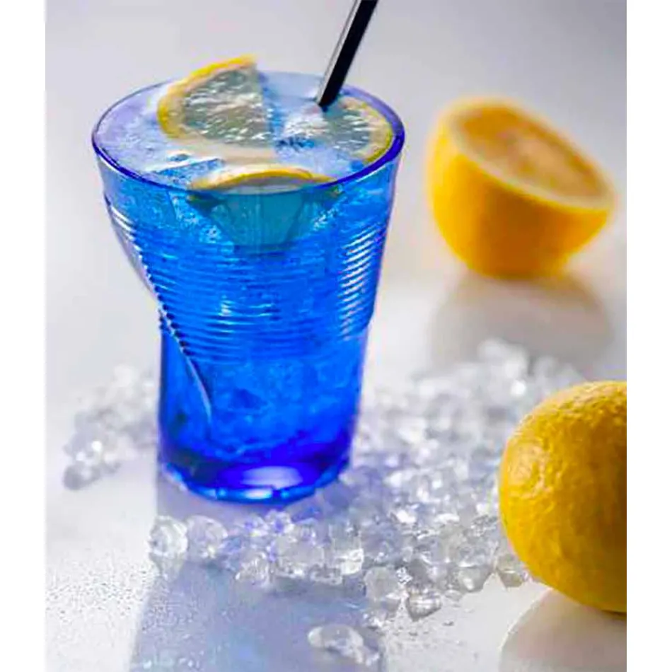 Moderne farvede glas vandbriller 6 stykker design - Sarabi Viadurini