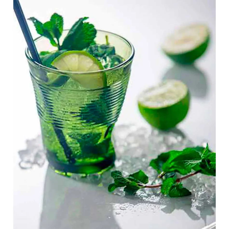 Moderne farvede glas vandbriller 6 stykker design - Sarabi Viadurini