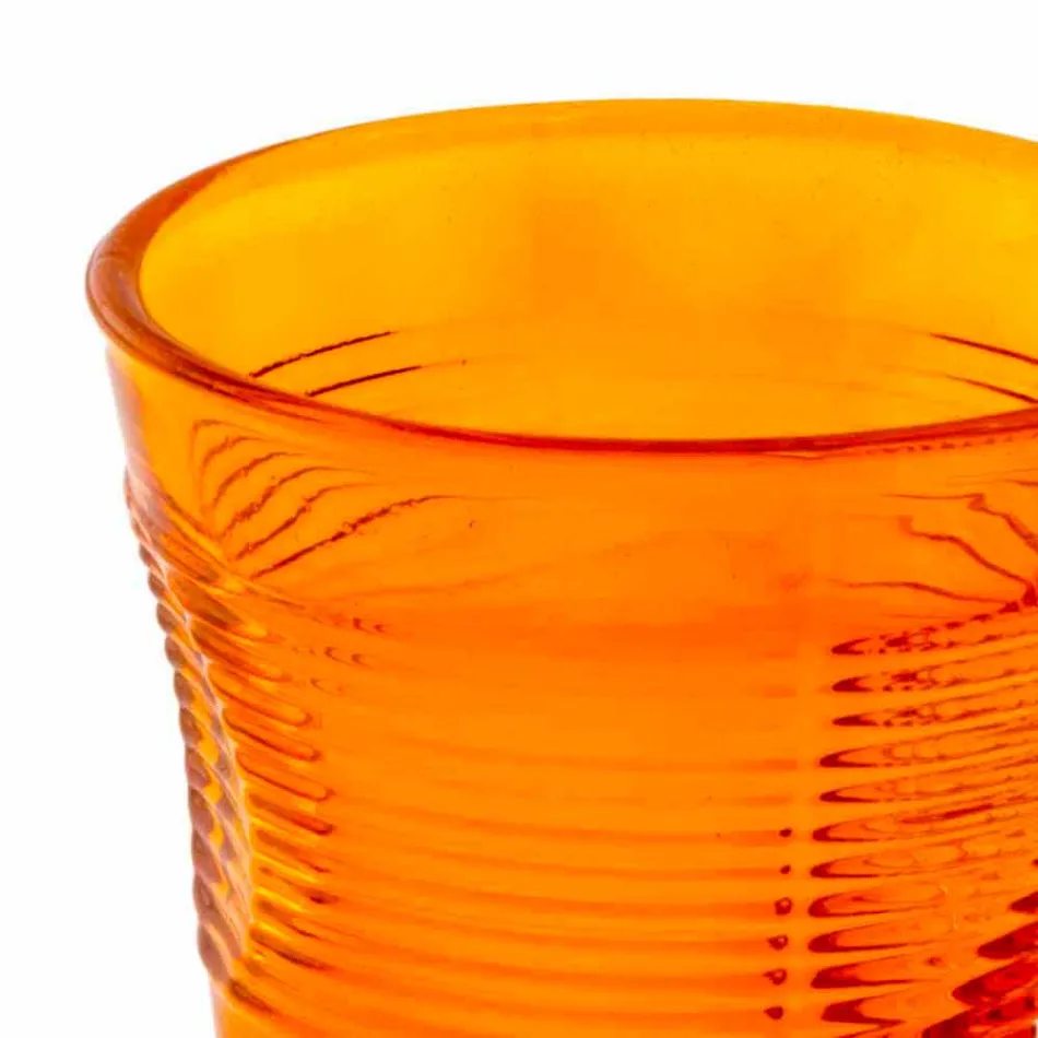 Moderne farvede glas vandbriller 6 stykker design - Sarabi Viadurini