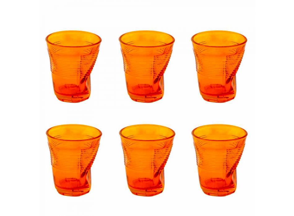 Moderne farvede glas vandbriller 6 stykker design - Sarabi Viadurini