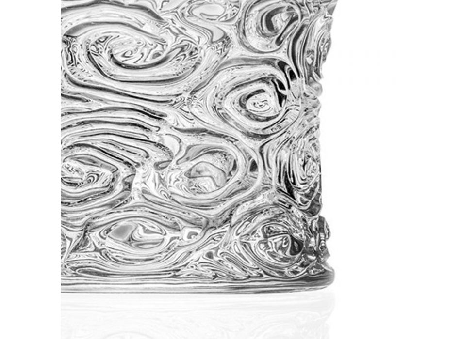 Low Tumbler -briller i Eco Crystal Audace -dekoration 12 dele - Ritmo Viadurini