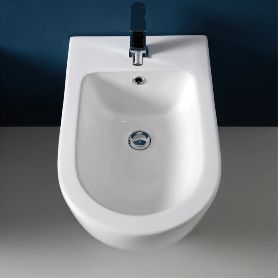 Aralia cyklonisk keramisk bidet med et enkelt hul og et moderne design Viadurini