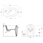 Gulvmonteret keramisk bidet i forskellige farver, lavet i Italien - Pige Viadurini