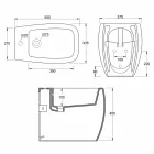 Hvid keramisk bidet med moderne design Gais, lavet i Italien Viadurini