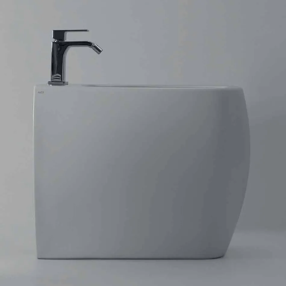 Hvid keramisk bidet med moderne design Gais, lavet i Italien Viadurini