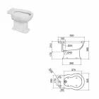 Bidet i hvid eller sort klassisk keramik fra jorden fremstillet i Italien - Marwa Viadurini