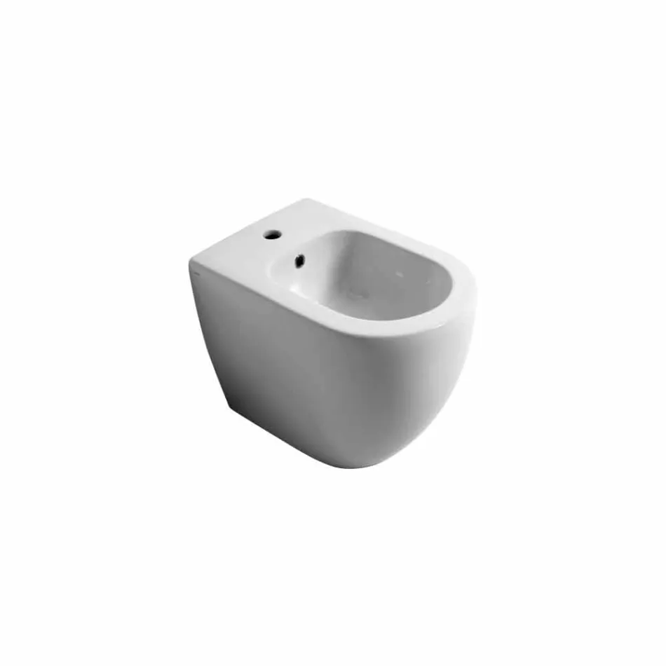 Bidet moderne keramiske Shine Square Uindfattet 54x35cm Made in Italy Viadurini