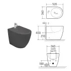 Aster gulvmonteret bidet i mat keramik i to farver og et moderne design Viadurini