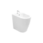 Gulvmonteret bidet med enkelt hul og kantløs teknologi i hvid keramik - Oleandro  Viadurini