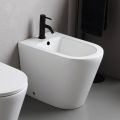 Salice gulvmonteret bidet med ét hul i hvid keramik med et elegant moderne design
