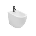 Gulvmonteret bidet med ét hul i slidstærk hvid keramik med et moderne design - Olmo Viadurini