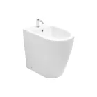 Enkelthulsbidet med forskudt afløb i keramik med et moderne design - Oleandro  Viadurini