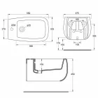 Design suspenderet bidet i hvid Gaiola keramik, lavet i Italien Viadurini