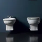 Hung bidet Moderne Stil 54x36 cm i hvid keramik, lavet i Italien Viadurini