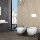 Aster - Væghængt bidet i slidstærk hvid keramik med et moderne design Viadurini