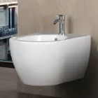 Aster - Væghængt bidet i slidstærk hvid keramik med et moderne design Viadurini
