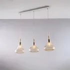 Jernskinne med Pyrexglas Fremstillet i Italien til indendørs dekoration - Corinto Viadurini