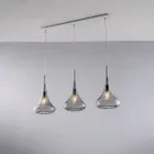 Jernskinne med Pyrexglas Fremstillet i Italien til indendørs dekoration - Corinto Viadurini