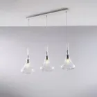 Jernskinne med Pyrexglas Fremstillet i Italien til indendørs dekoration - Corinto Viadurini