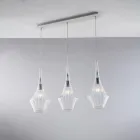 Jernskinne med Pyrexglas Fremstillet i Italien til indendørs dekoration - Olimpo Viadurini