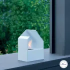 Biocamino bordplade med keramisk bioethanol og Curtis stål Viadurini