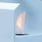 Biocamino bordplade med keramisk bioethanol og Curtis stål Viadurini