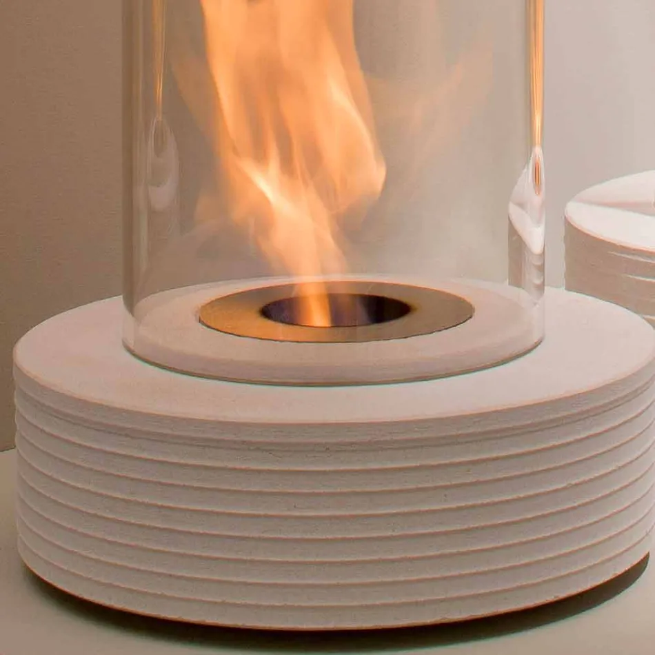 Biocamino runde support marmor Gordon, fremstillet i Italien Viadurini