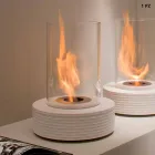 Biocamino runde support marmor Gordon, fremstillet i Italien Viadurini