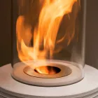 Biocamino runde support marmor Gordon, fremstillet i Italien Viadurini