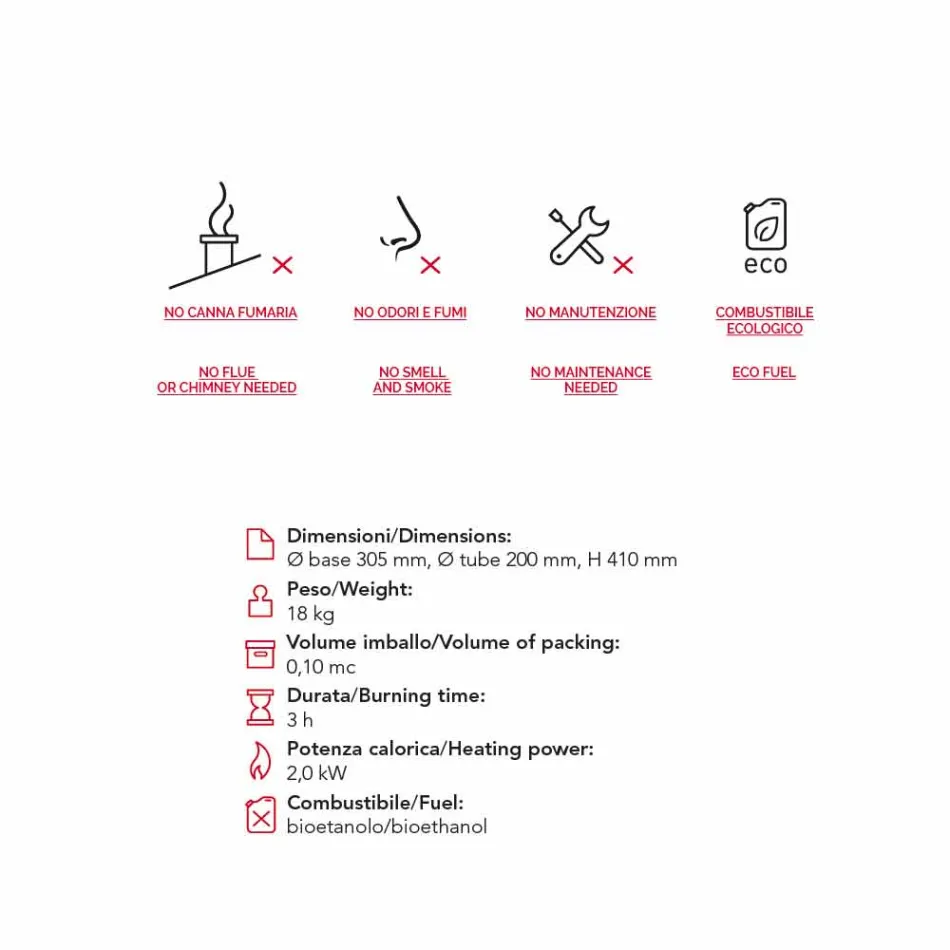 Biocamino runde support marmor Gordon, fremstillet i Italien Viadurini