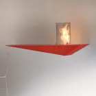 Bio-pejs i moderne design i malet stål og glas - Malcolm Viadurini