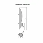 Væg Biopejs af rørformet og moderne design i sort stål - Jackson Viadurini