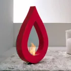 Biocamino fra bioethanol jord, flamme moderne design i form Todd Viadurini