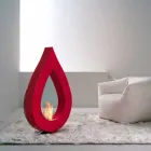Biocamino fra bioethanol jord, flamme moderne design i form Todd Viadurini