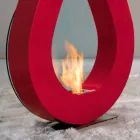 Biocamino fra bioethanol jord, flamme moderne design i form Todd Viadurini