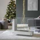 Gulv biopejs med dobbeltsidet struktur i glas og metal - Planeto Viadurini