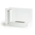 Gulv biopejs med dobbeltsidet struktur i glas og metal - Planeto Viadurini