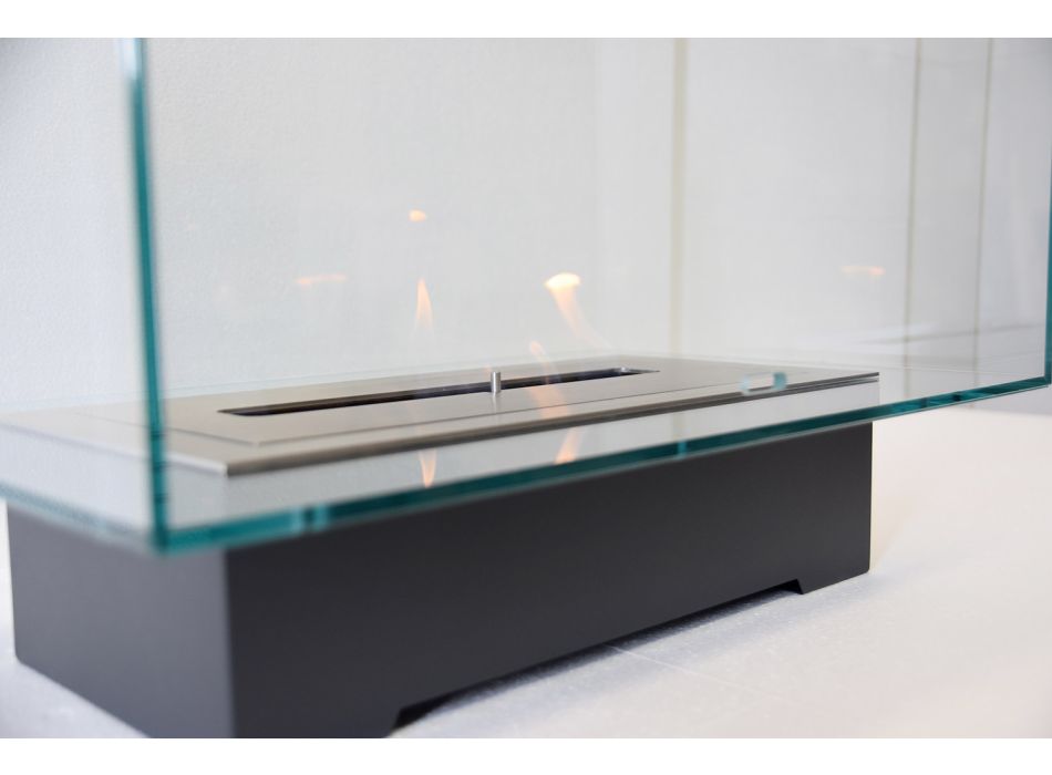 Bio-pejs i moderne design gulv i glas og stål eller Corten - Bradley