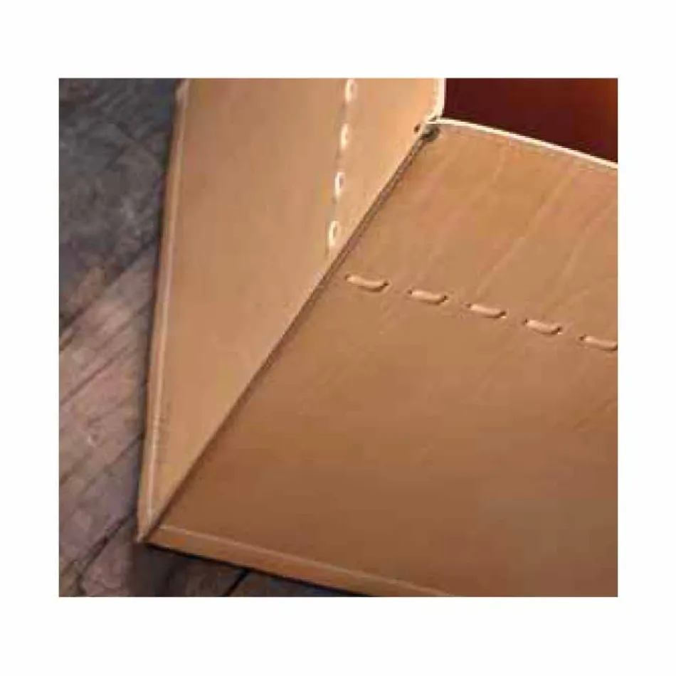 Brænde-taske i neutralt læder 100% fremstillet i Italien Viadurini