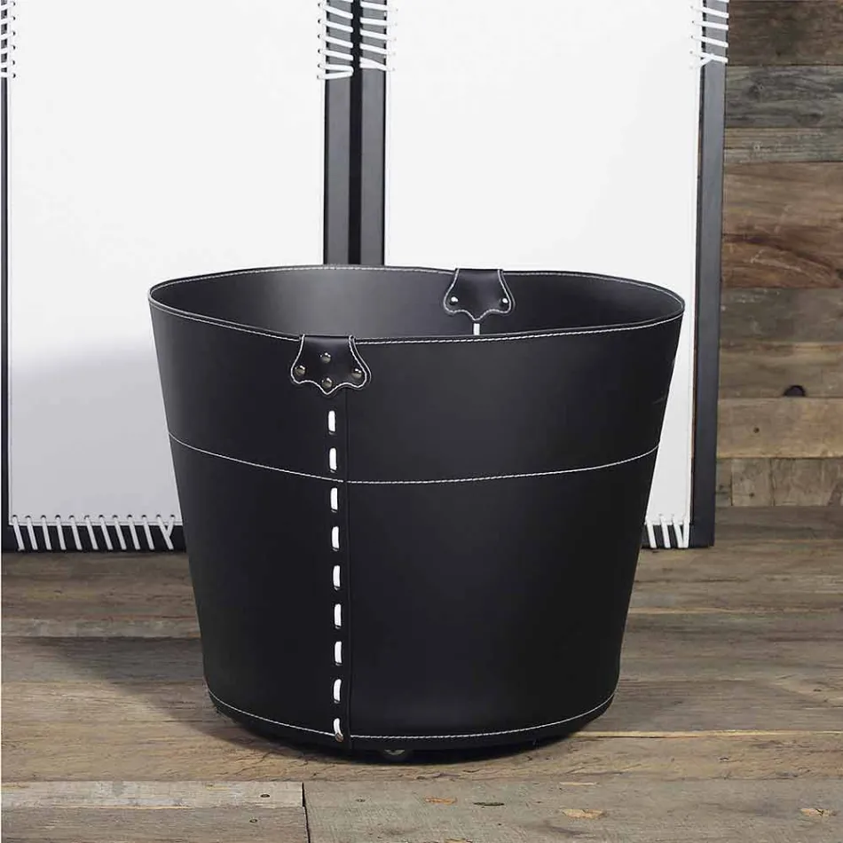 Logholder i 100% fremstillet i Italien Platonlæder Viadurini