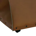 Øko-læder brændepose med hjul Made in Italy - Snegl Viadurini