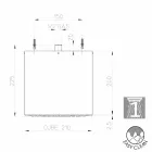 Bossini Cube brusehoved belagt stål til en moderne jet Viadurini