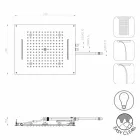 Bossini Drøm brusehoved med tre jetfly med moderne farve terapi Viadurini