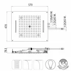 Bossini Drøm brusehoved med tre dyser med moderne LED lys Viadurini